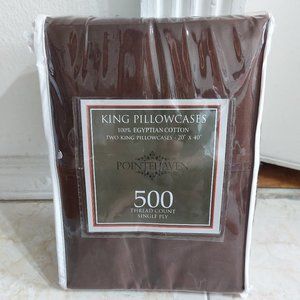 POINTEHAVEN 100% Egyptian Cotton King Pillowcases 20 X 40 - 500 Thread Count